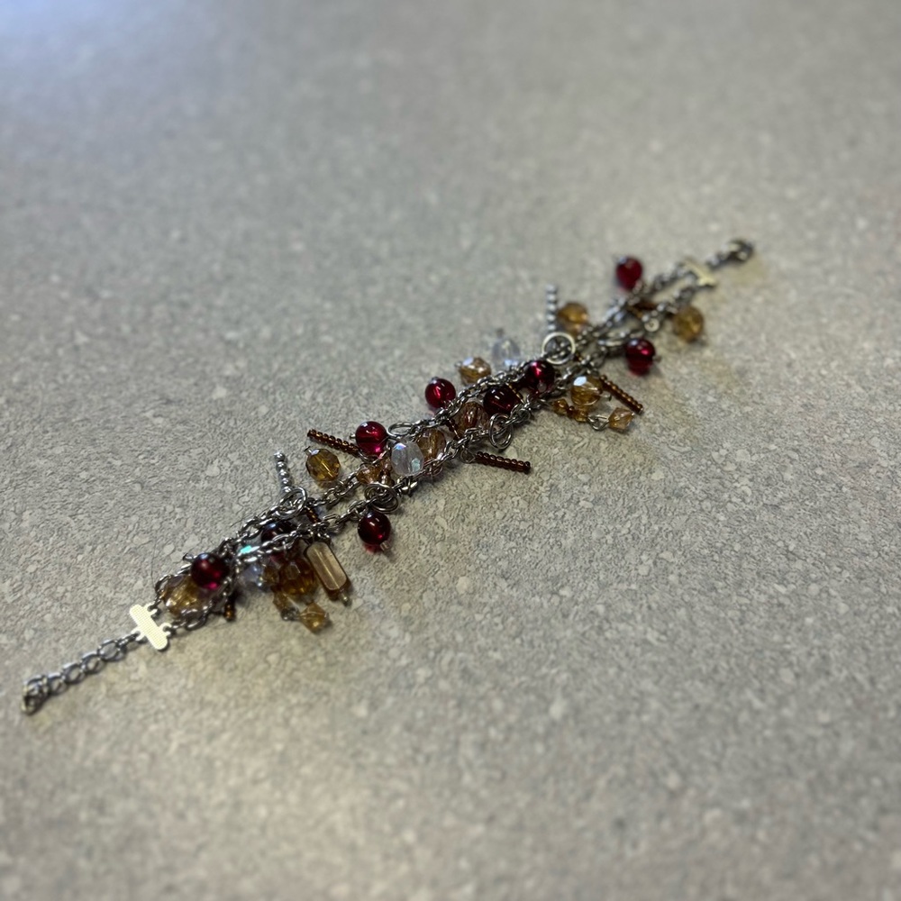 Beaded charm women’s bracelet